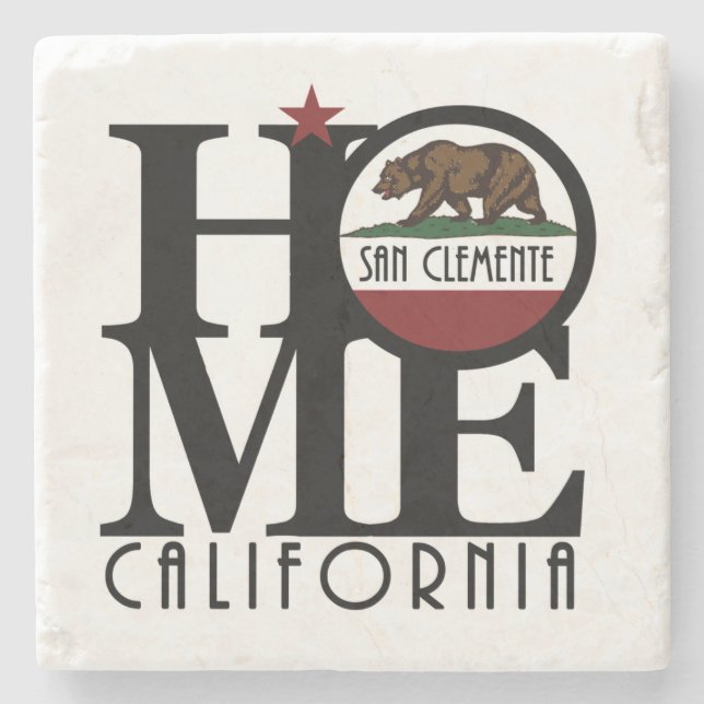 HOME San Clemente California Stone Coaster (Front)