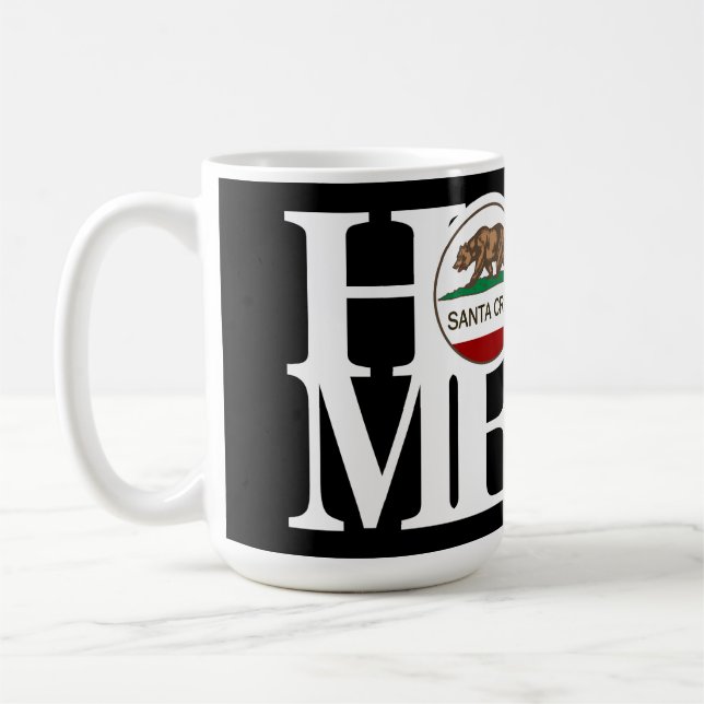 HOME Santa Cruz 15 oz Black Coffee Mug (Left)