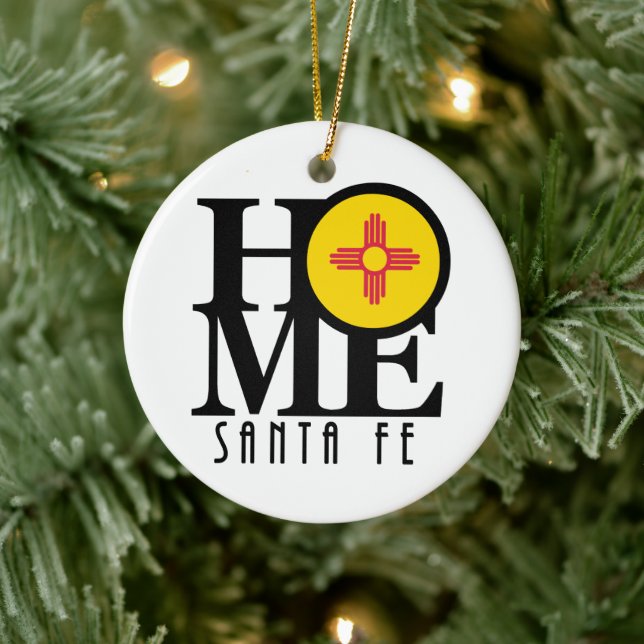HOME Santa Fe New Mexico Ceramic Ornament (Tree)