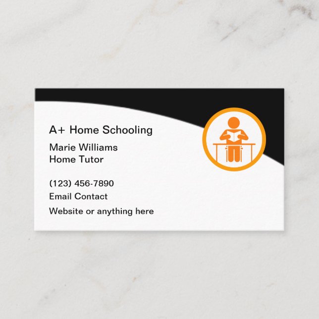 Home Schooling Tutor Teacher Business Card (Front)
