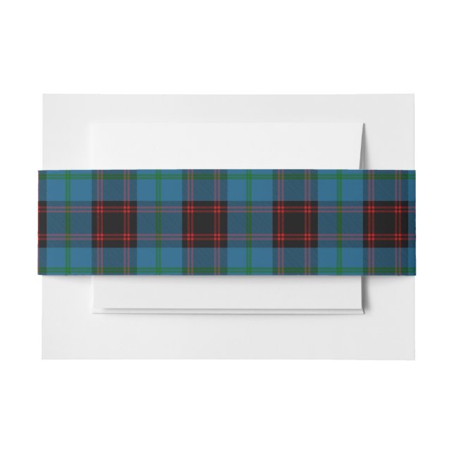 Home Scottish Tartan Belly Band Invitation Belly Band (Front Example)