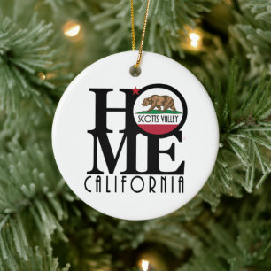 HOME Scotts Valley California Ceramic Ornament