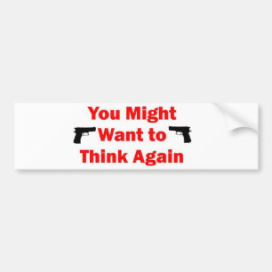 Home Security Gun Bumper Sticker