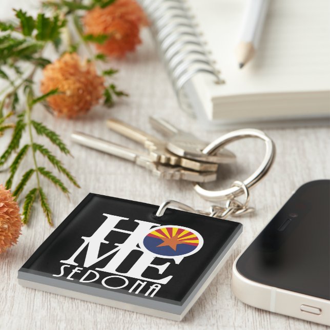HOME Sedona Arizona Acrylic Keychain (Front Right)