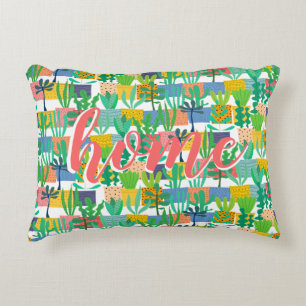 Home Sentiment Pots and Plants Accent Pillow