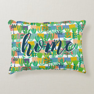 Home Sentiment Pots and Plants Accent Pillow