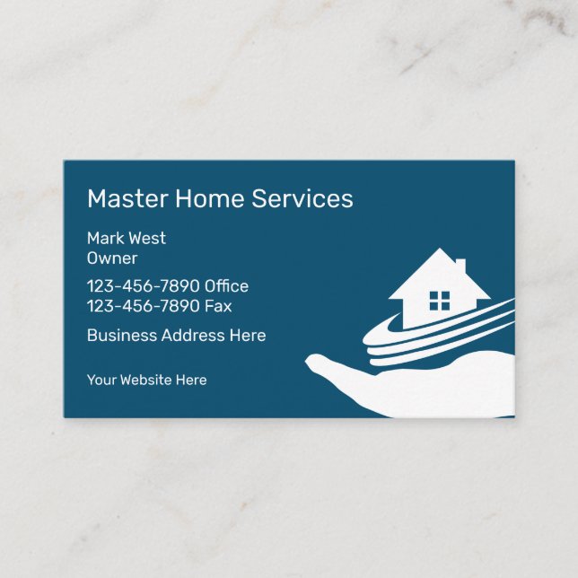 Home Services Business Card Design (Front)