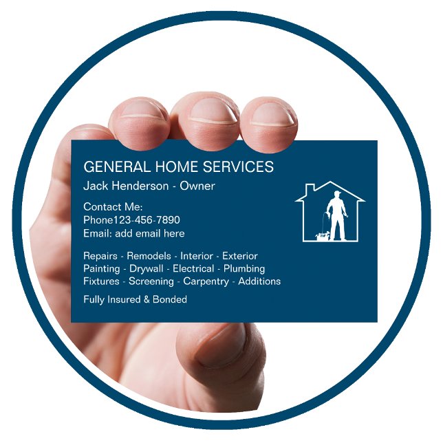 Home Services Handyman Carte de visite (Créateur téléchargé)