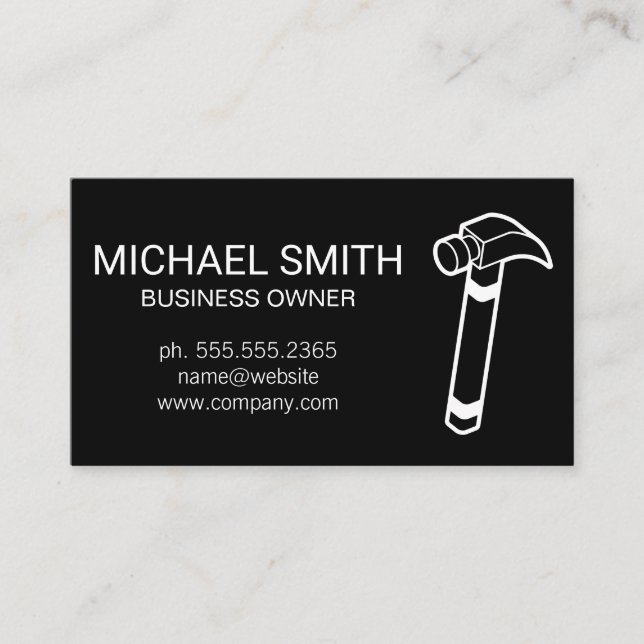 Home Services Repair | Hammer Business Card (Front)