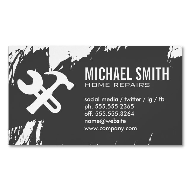 Home Services  Repair Magnetic Business Card (Front)