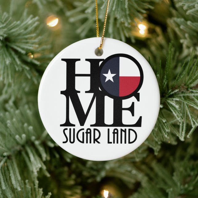 HOME Sgar Land Texas Ceramic Ornament (Tree)