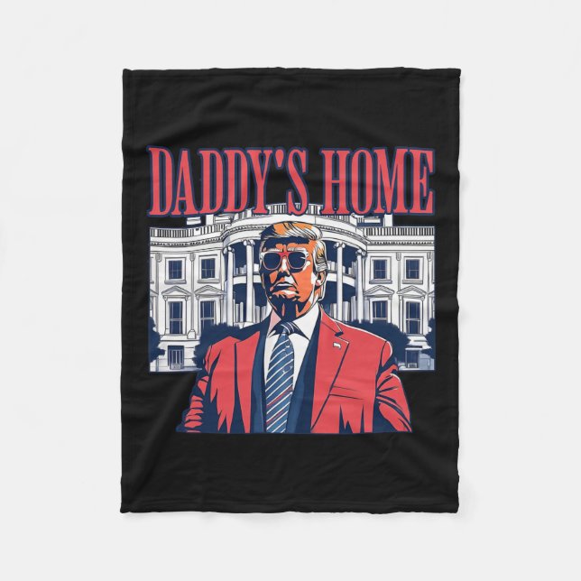 Home Shirt Donald Trump 2024  Fleece Blanket (Front)