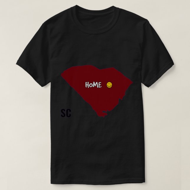 Home - South Carolina with University of SC Colour T-Shirt (Design Front)