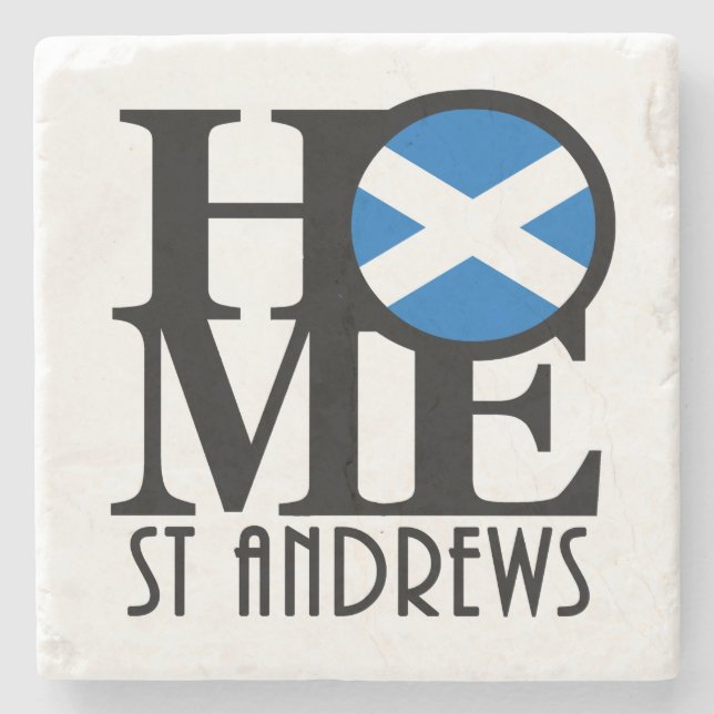 HOME St Andrews Scotland Stone Coaster (Front)