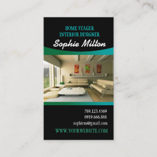Home Stager Interior Designer Photo Template Business Card