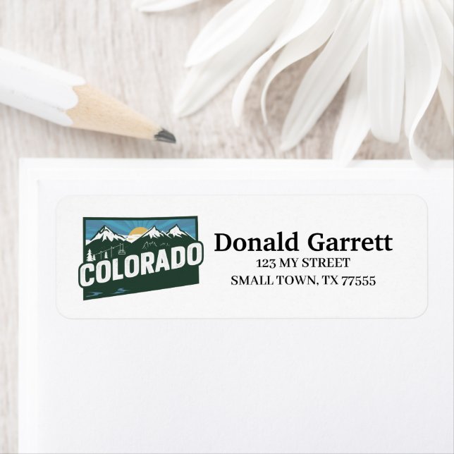 Home State Colorado Retro Colour Address (Insitu)