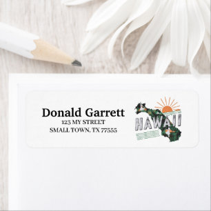 Home State Hawaii Retro Colour Address