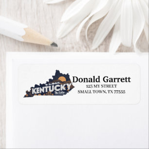 Home State Kentucky Retro Colour Address