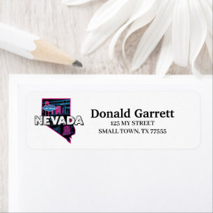 Home State Nevada Retro Colour Address