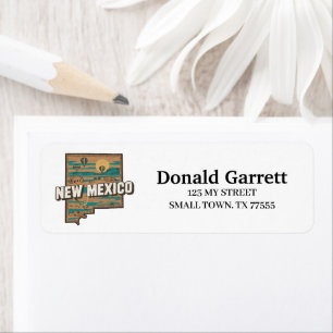 Home State New Mexico Retro Colour Address
