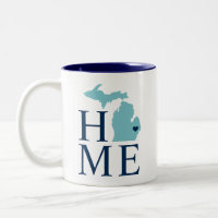 Home State of Michigan Aqua City Heart