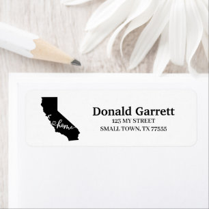 Home State Outline Heart California Adresse
