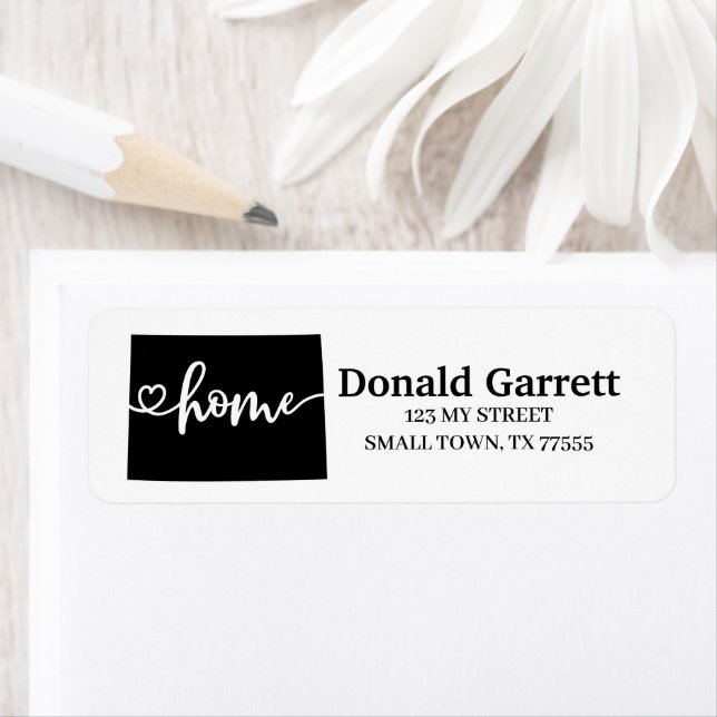 Home State Outline Heart Colorado Adresse (En situation)