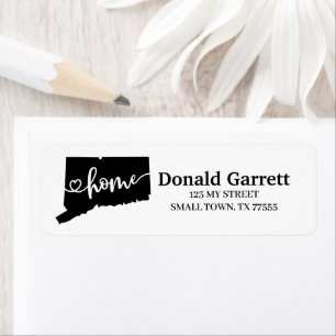 Home State Outline Heart Connecticut Adresse