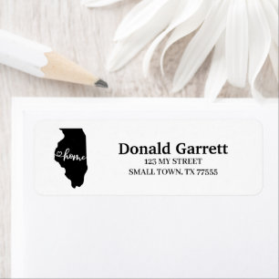 Home State Outline Heart Illinois Adresse