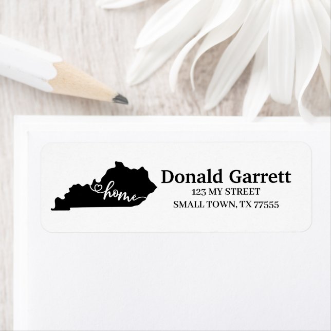 Home State Outline Heart Kentucky Adresse (En situation)