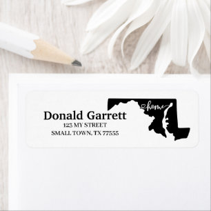 Home State Outline Heart Maryland Adresse