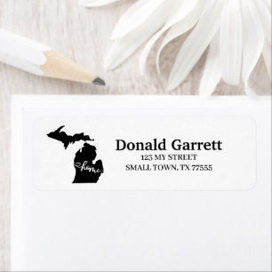 Home State Outline Heart Michigan Adresse