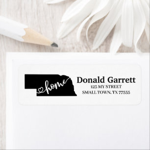 Home State Outline Heart Nebraska Address