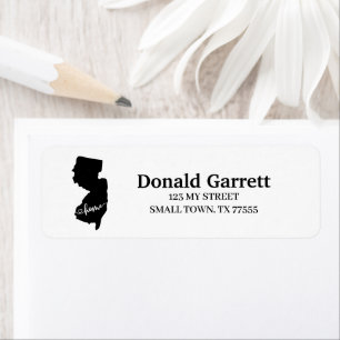 Home State Outline Heart New Jersey Adresse