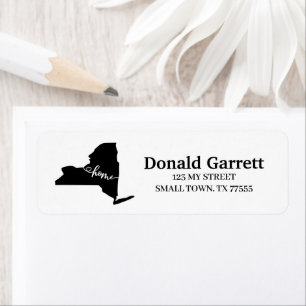 Home State Outline Heart New York Adresse