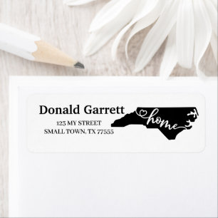Home State Outline Heart North Carolina Adresse