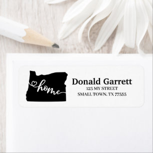 Home State Outline Heart Oregon Adresse