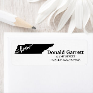 Home State Outline Heart Tennessee Address