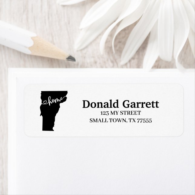 Home State Outline Heart Vermont Address (Insitu)