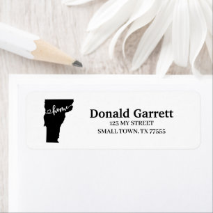 Home State Outline Heart Vermont Adresse