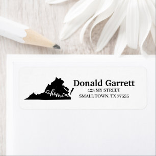 Home State Outline Heart Virginia Adresse