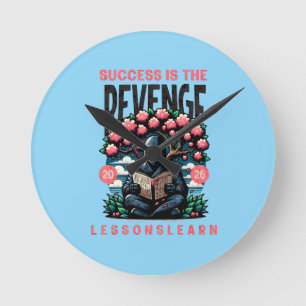 HOME SUCCESS REVENGE LESSONS LEARN WALL CLOCK