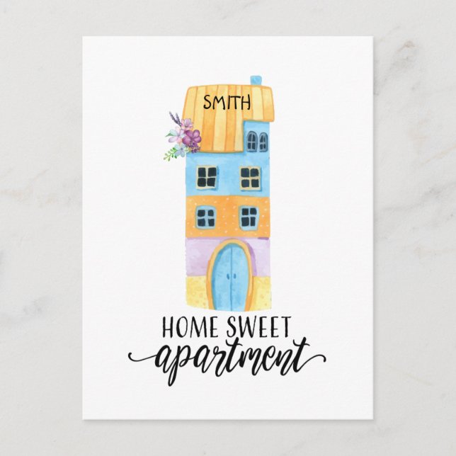Home Sweet Apartment Moving Postcard (Front)