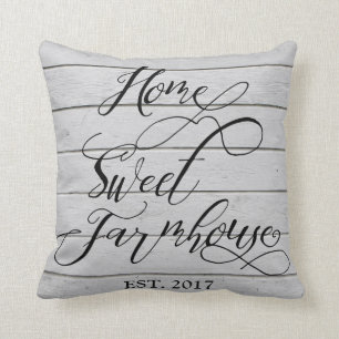 Home Sweet Farmhouse Shiplap Throw Pillow
