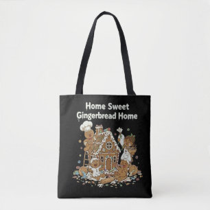 Home Sweet Gingerbread Home Cute Christmas Baking Tote Bag