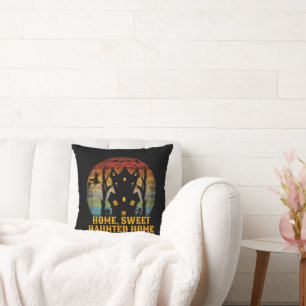 HOME SWEET HAUNTED HOME funny halloween            Throw Pillow