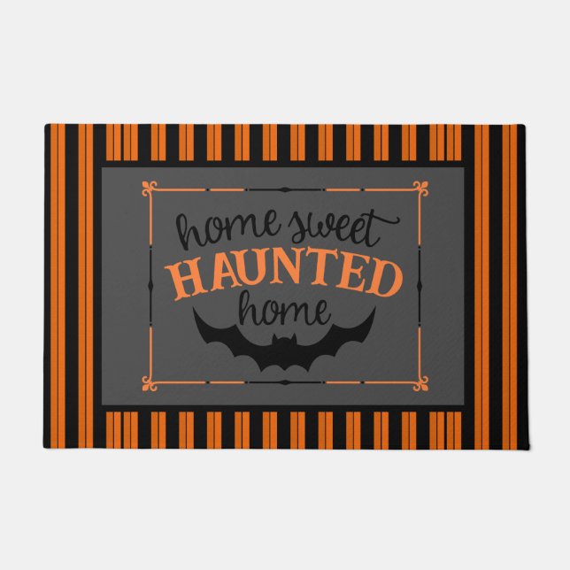 Home Sweet Haunted Home Halloween Doormat (Front)