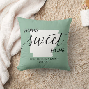 Home Sweet Home Arizona State Family Name Throw Pillow