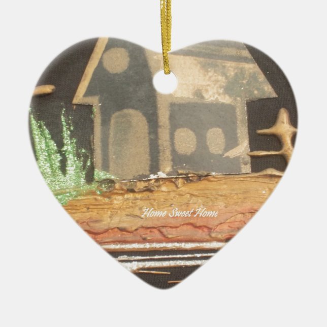 Home Sweet Home Art Print Ceramic Ornament (Front)