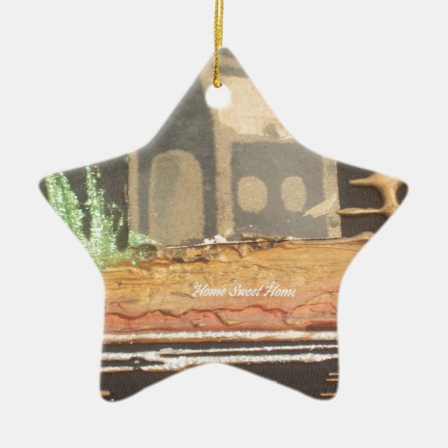 Home Sweet Home Art Print Ceramic Ornament (Front)